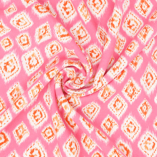 Piper Rayon Medallion Flamingo ½ yd-Fabric-Spool of Thread