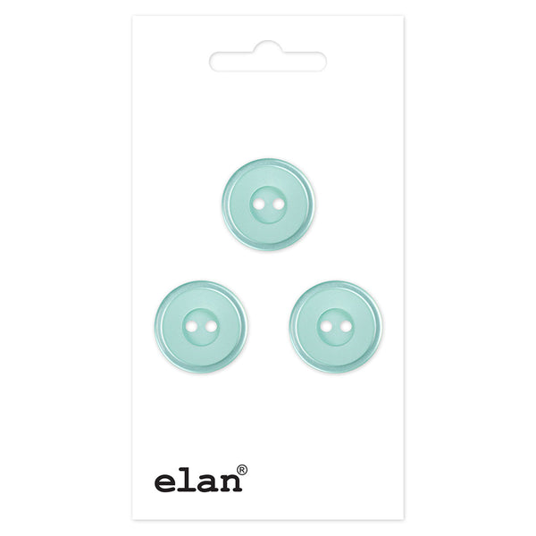 Pleasing Button - 15mm (⅝"), 2 Hole, Mist - 3 count-Notion-Spool of Thread