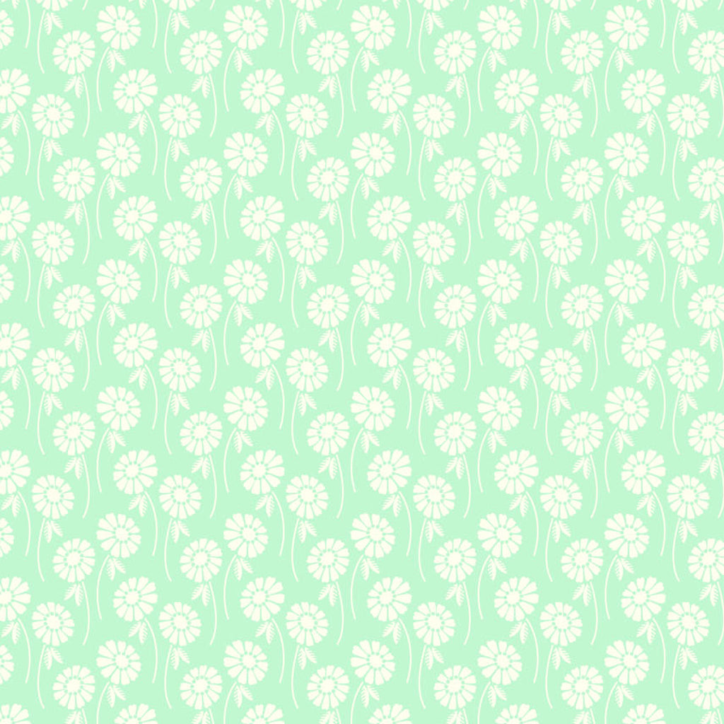 Pop Sugar Upsy Daisy Aqua ½ yd-Fabric-Spool of Thread