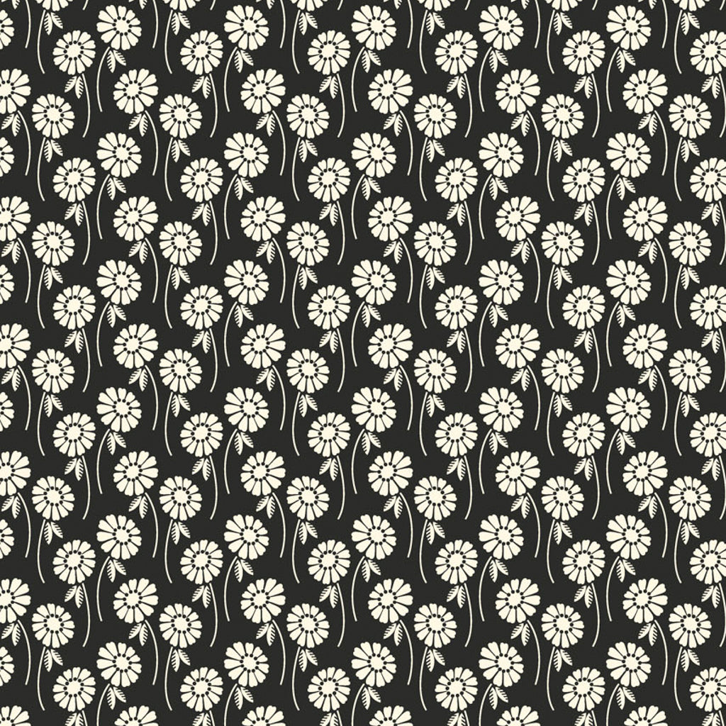 Pop Sugar Upsy Daisy Licorice ½ yd-Fabric-Spool of Thread