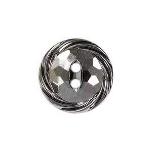 Positive Button - 15mm (⅝″), 2 Hole, Silver - 3 count-Notion-Spool of Thread