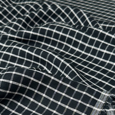 Powell Linen Cotton Check Zebra ½ yd-Fabric-Spool of Thread