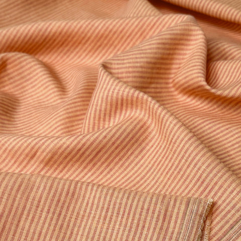 Powell Linen Cotton Stripe Creamsicle ½ yd