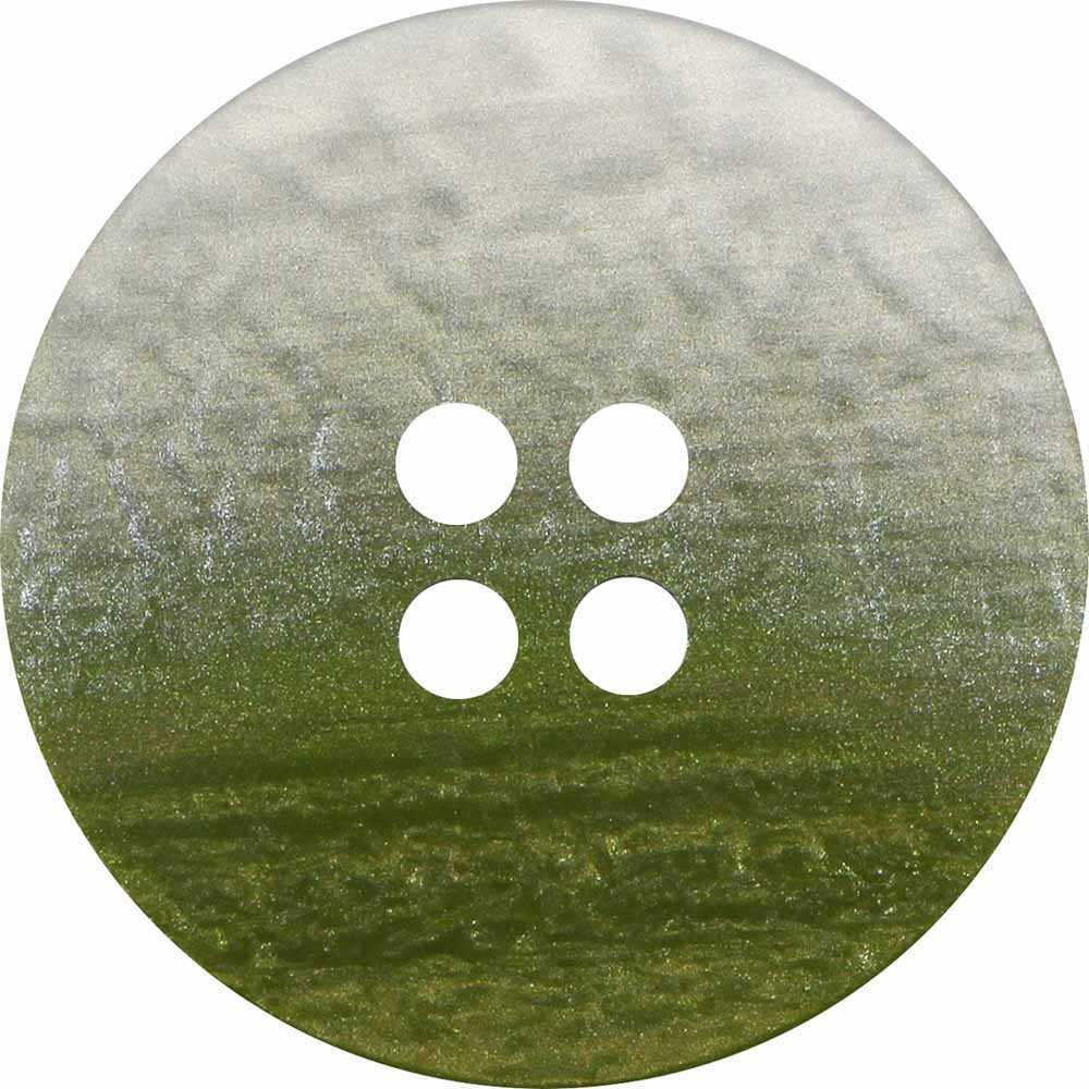 Praiseworthy Button - 15mm (⅝"), 4 Hole, Moss - 3 count