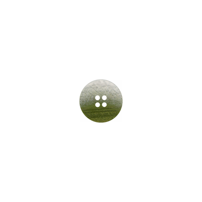 Praiseworthy Button - 15mm (⅝"), 4 Hole, Moss - 3 count