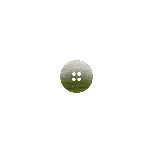 Praiseworthy Button - 15mm (⅝"), 4 Hole, Moss - 3 count