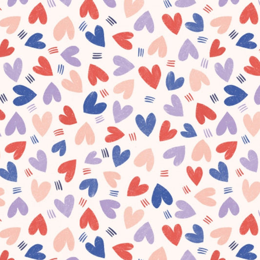 REMNANT Agnes Garden Jumping Hearts - 2.14 yards-Fabric-Spool of Thread