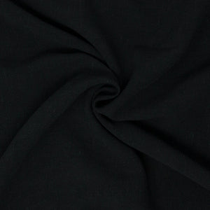 REMNANT Avery Luxe Viscose Linen Darkest Night Black - 1.08 yards-Fabric-Spool of Thread