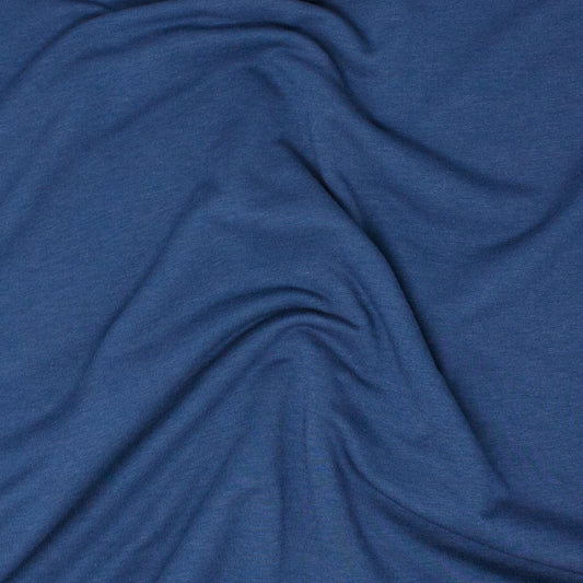 REMNANT Bowen Bamboo Cotton French Terry Dusty Blue - 0.36 yards-Fabric-Spool of Thread