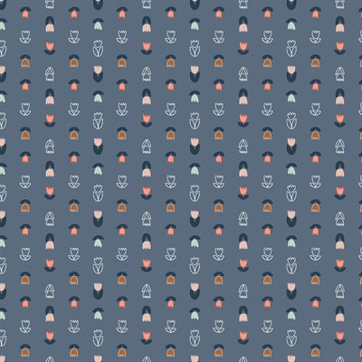 REMNANT Britta's Kitchen Slate Blue - 1.5 yards-Fabric-Spool of Thread