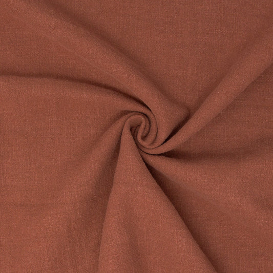REMNANT Cascade Stonewashed Ramie Slub Dusty Red - 0.72 yards-Fabric-Spool of Thread
