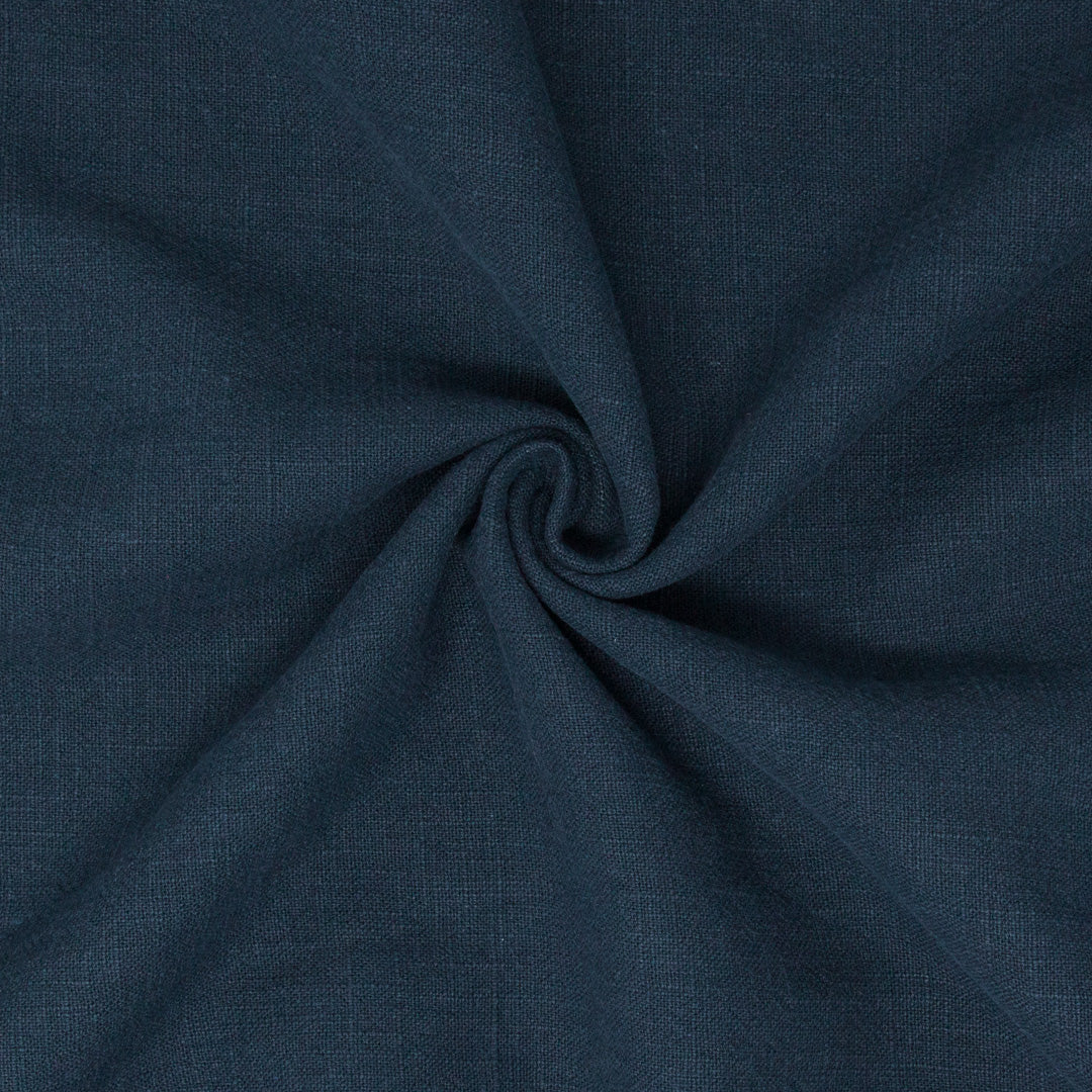 REMNANT Cascade Stonewashed Ramie Slub Space Blue - 1 yards-Fabric-Spool of Thread
