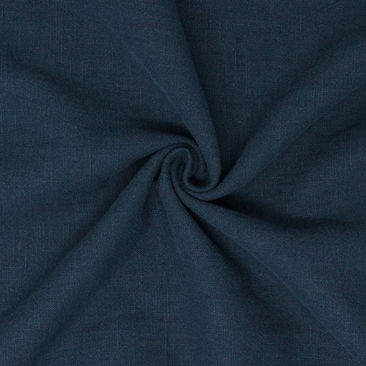 REMNANT Cascade Stonewashed Ramie Slub Space Blue - 1 yards-Fabric-Spool of Thread