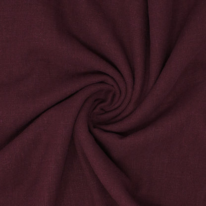REMNANT Cascade Stonewashed Ramie Slub Wine - 1.25 yards-Fabric-Spool of Thread