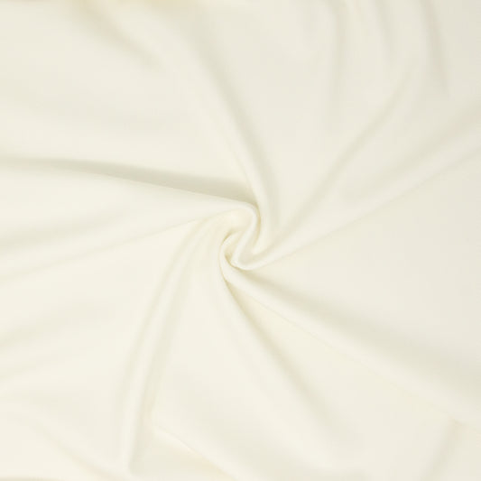 REMNANT Cedar Polyester Rayon Stretch Woven Daisy White - 0.97 yards-Fabric-Spool of Thread
