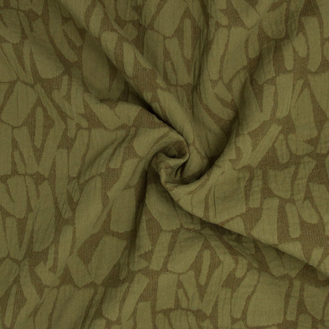 REMNANT Clara Cotton Rayon Linen Jacquard Fern - 0.83 yards-Fabric-Spool of Thread