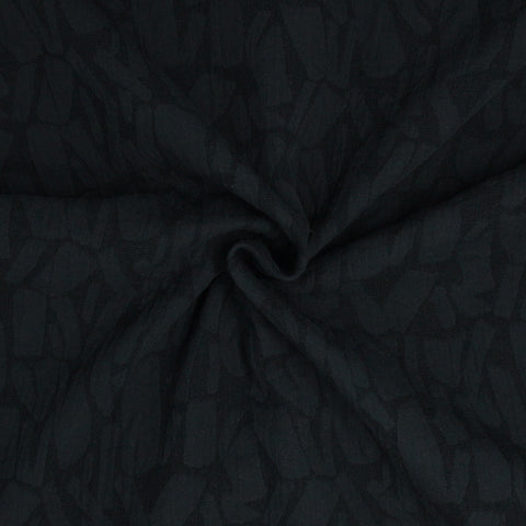REMNANT Clara Cotton Rayon Linen Jacquard Raven - 0.44 yards-Fabric-Spool of Thread