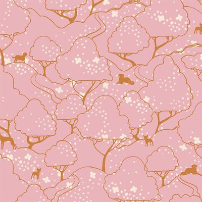REMNANT Dog Park Lavender - 1.65 yards-Fabric-Spool of Thread