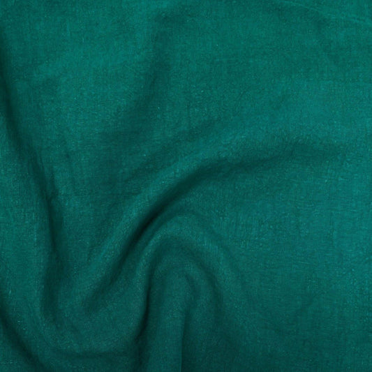 REMNANT Ellis Washed Linen Emerald - 1.5 yards-Fabric-Spool of Thread