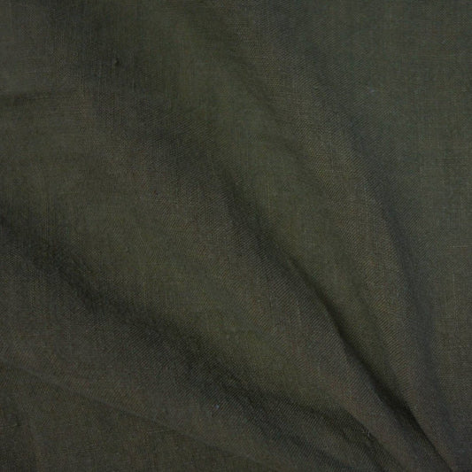 REMNANT Ellis Washed Linen Olive - 1.58 yards-Fabric-Spool of Thread