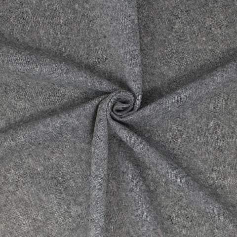 REMNANT Essex Canvas Yarn Dyed Black - 2.41 yards-Fabric-Spool of Thread