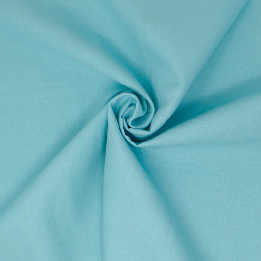 REMNANT Essex Linen Cotton Solid Aqua - 2 yards-Fabric-Spool of Thread