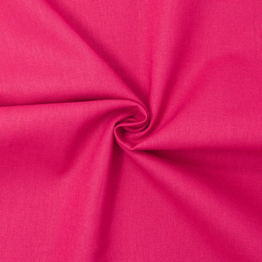 REMNANT Essex Linen Cotton Solid Hot Pink - 2.42 yards-Fabric-Spool of Thread