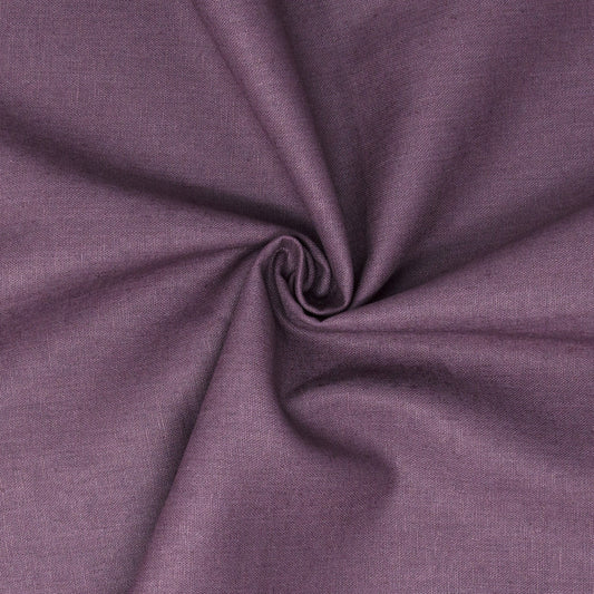 REMNANT Essex Linen Cotton Solid Plum - 1.39 yards-Fabric-Spool of Thread