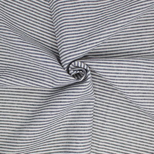 REMNANT Essex Mini Stripe Indigo - 1.2 yards-Fabric-Spool of Thread