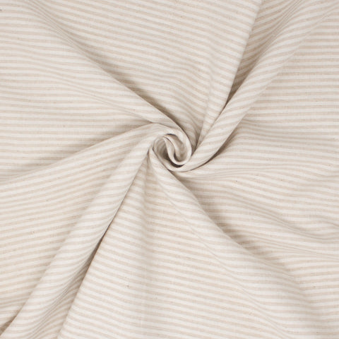 REMNANT Essex Mini Stripe Natural - 0.92 yards-Fabric-Spool of Thread