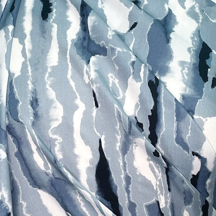 REMNANT Flora Tencel Stone Blue - 1.5 yards-Fabric-Spool of Thread