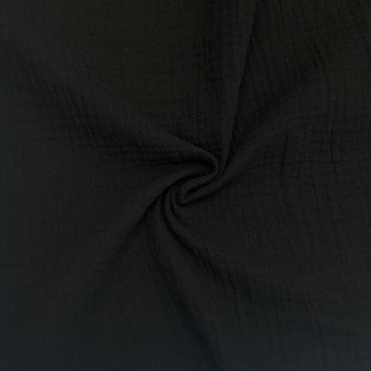 REMNANT Gabriola Organic Double Gauze Coal - 1.08 yards-Fabric-Spool of Thread