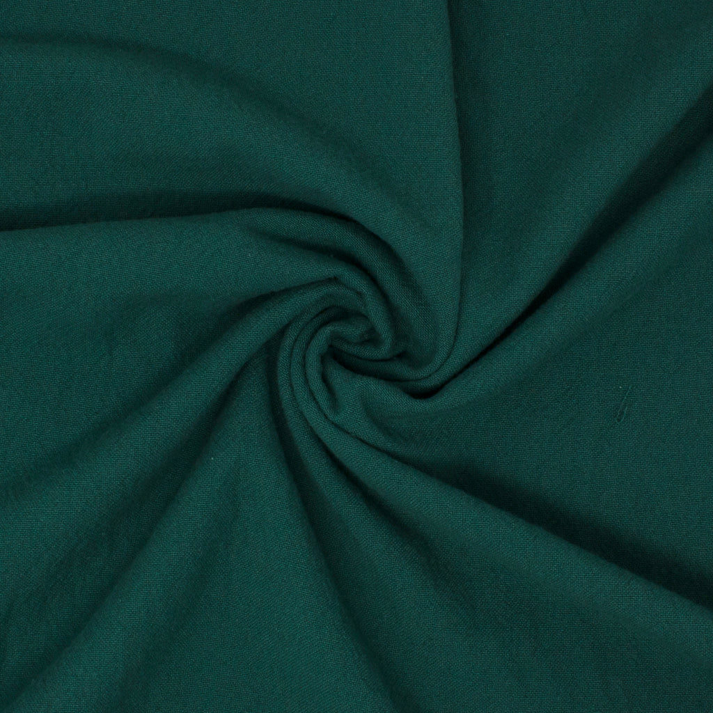 REMNANT Galiano Textured Organic Washed Cotton Evergreen - 1 yards-Fabric-Spool of Thread