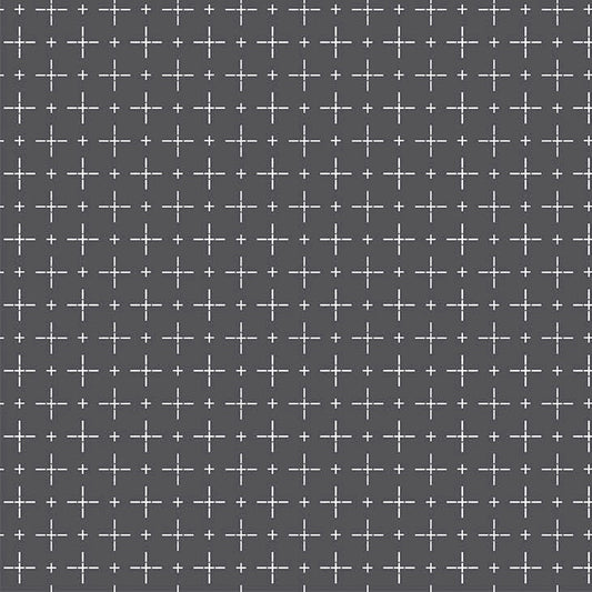 REMNANT Haptic Wovens Cross Grey - 0.97 yards-Fabric-Spool of Thread