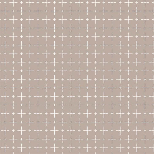 REMNANT Haptic Wovens Cross Taupe - 0.93 yards-Fabric-Spool of Thread