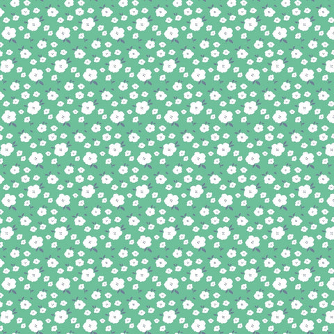 REMNANT Hidden Cottage Blooms Sea Glass - 2.22 yards-Fabric-Spool of Thread