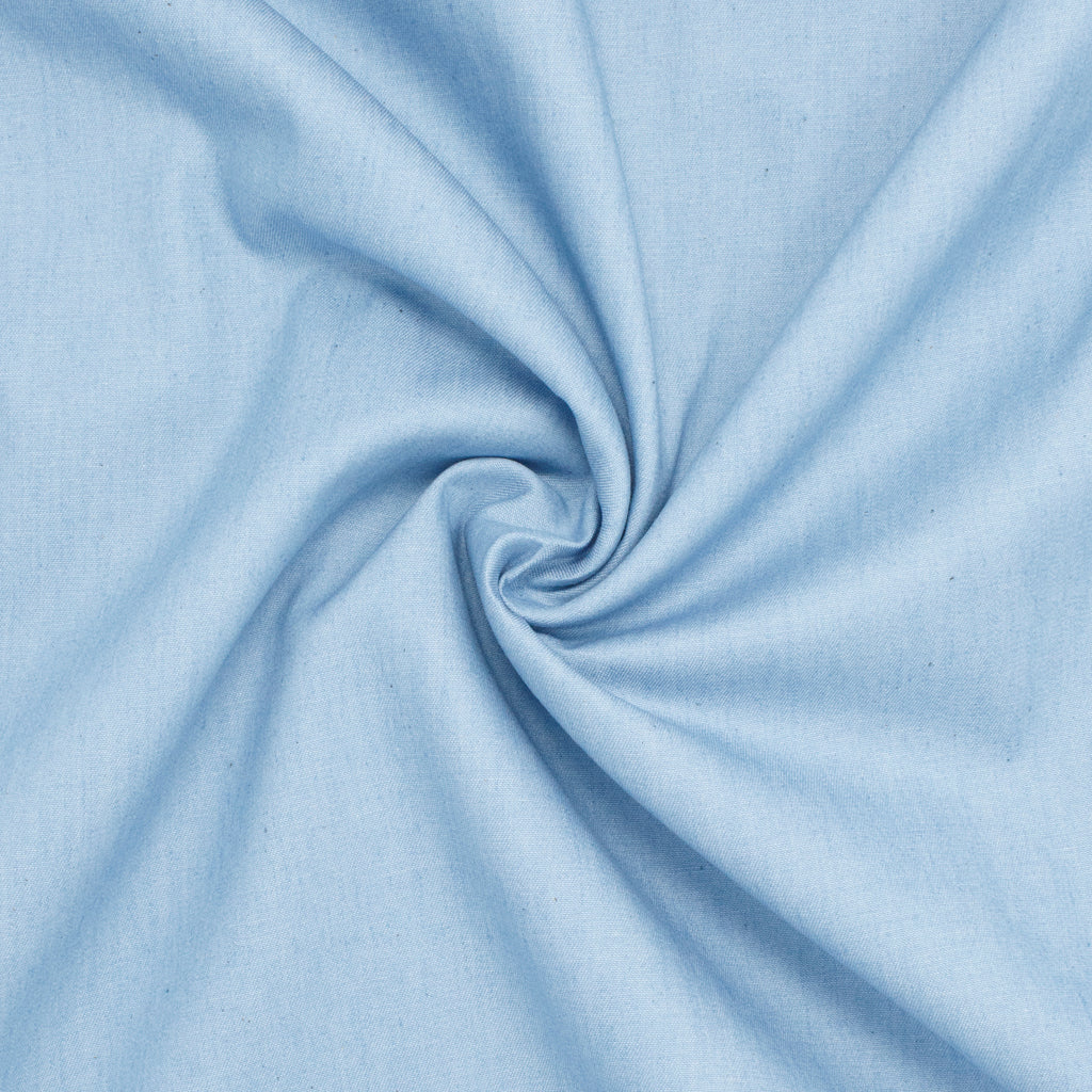 REMNANT Iona 4oz Cotton Denim Light Blue - 1.39 yards-Fabric-Spool of Thread