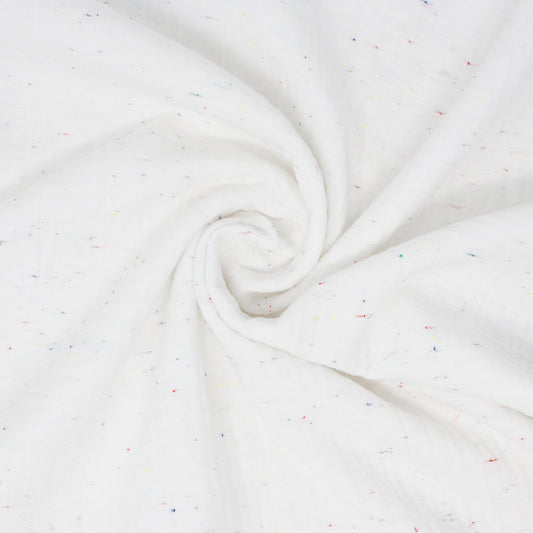 REMNANT Kamano Cotton Double Gauze Funfetti Cream - 1.58 yards-Fabric-Spool of Thread