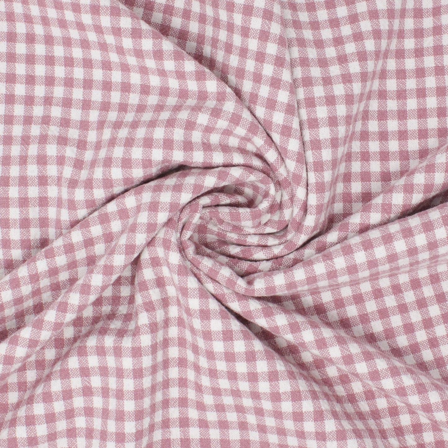 REMNANT Lady Franklin Organic Cotton Gingham Bouquet - 0.53 yards-Fabric-Spool of Thread