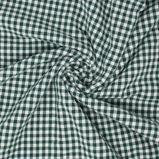 REMNANT Lady Franklin Organic Cotton Gingham Evergreen - 1.28 yards-Fabric-Spool of Thread