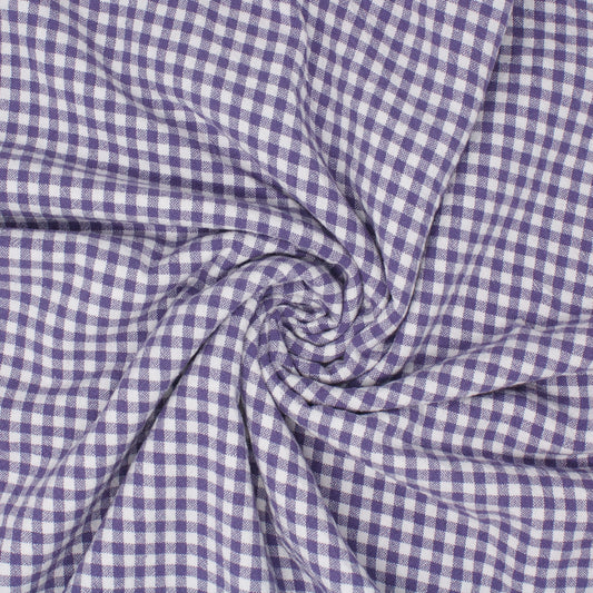 REMNANT Lady Franklin Organic Cotton Gingham Grape - 1.33 yards-Fabric-Spool of Thread