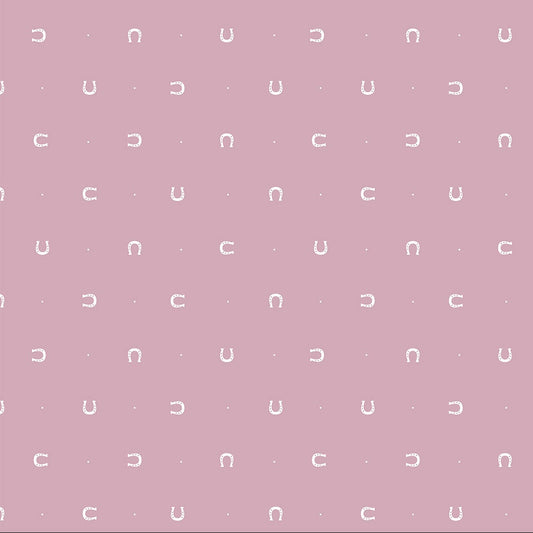 REMNANT Lucky Charms Horseshoes Lilac - 1.25 yards-Fabric-Spool of Thread