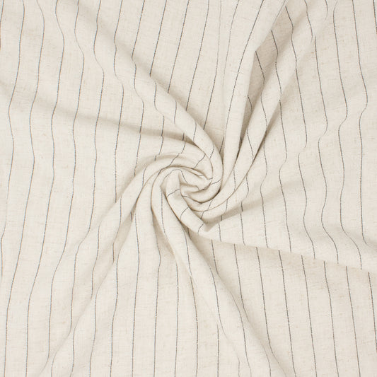 REMNANT Lulu Rayon Linen Noil Stripe Wheat - 0.33 yards-Fabric-Spool of Thread