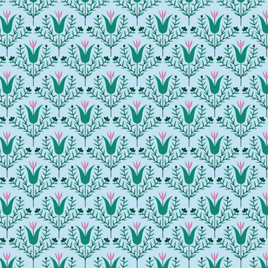 REMNANT Meadows Abloom Tulip Field - 2 yards-Fabric-Spool of Thread