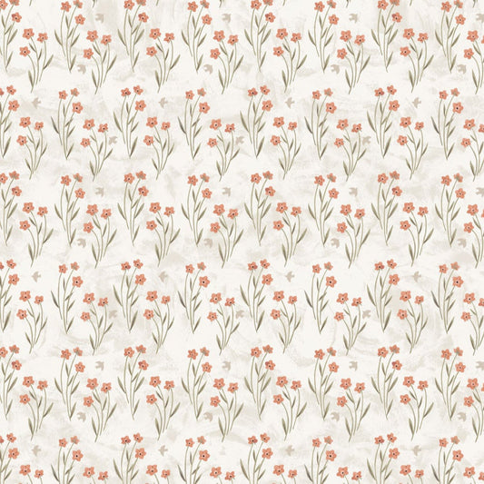 REMNANT Paws & Play Floral Field Cream - 0.33 yards-Fabric-Spool of Thread