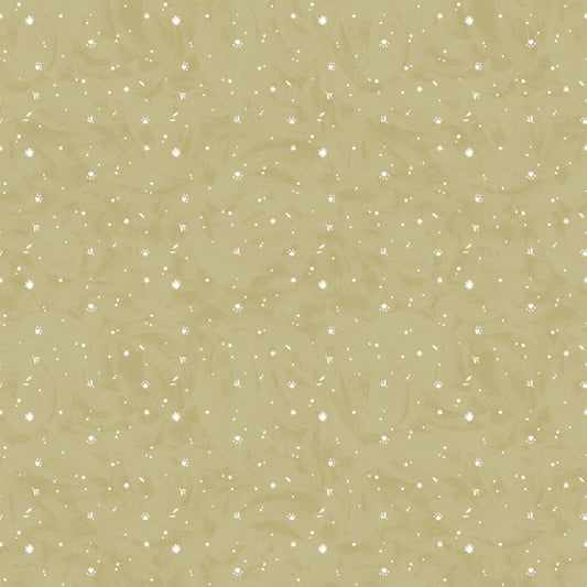 REMNANT Paws & Play Paws Gold - 0.28 yards-Fabric-Spool of Thread