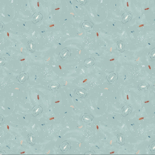 REMNANT Paws & Play Pond Mint - 0.75 yards-Fabric-Spool of Thread