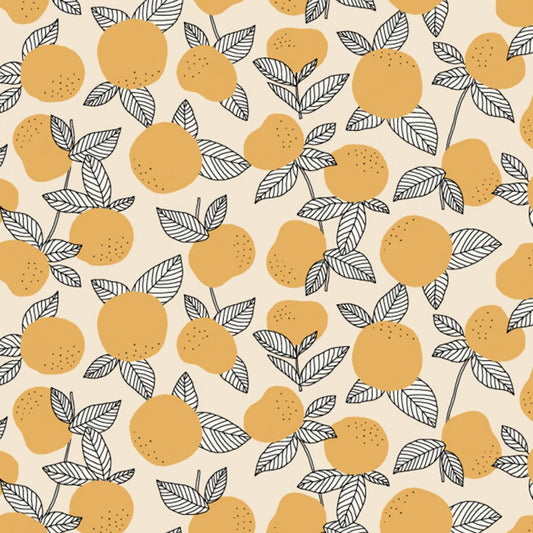 REMNANT Peaceful & Warm Tangerines Beige - 0.5 yards-Fabric-Spool of Thread