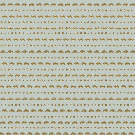 REMNANT Pickle Juice Cars Grey - 1.97 yards-Fabric-Spool of Thread