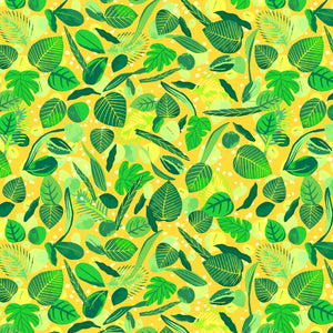 REMNANT Plant Sitting Foliage Sunshine - 2.64 yards-Fabric-Spool of Thread